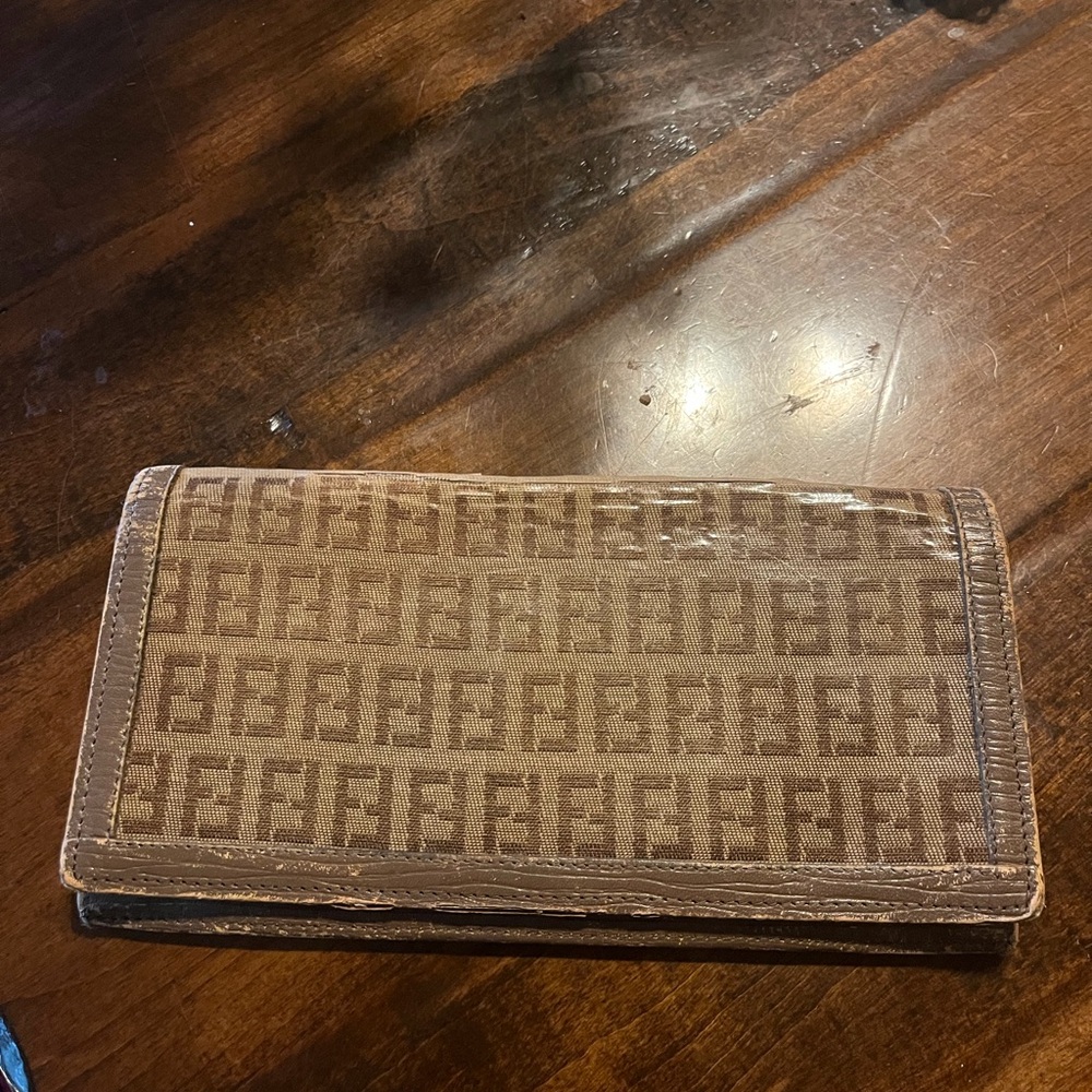 Fendi Classic Brown leather Monogram Women's Wallet